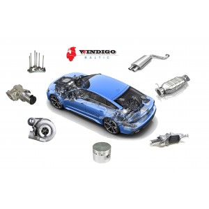 Double cleaning of engine parts and exhaust system elements from carbon deposits (light vehicles)