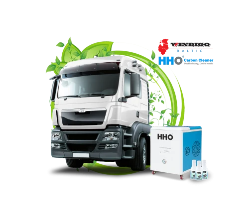 Double cleaning of engine parts and exhaust system elements from carbon deposits (cargo transport)